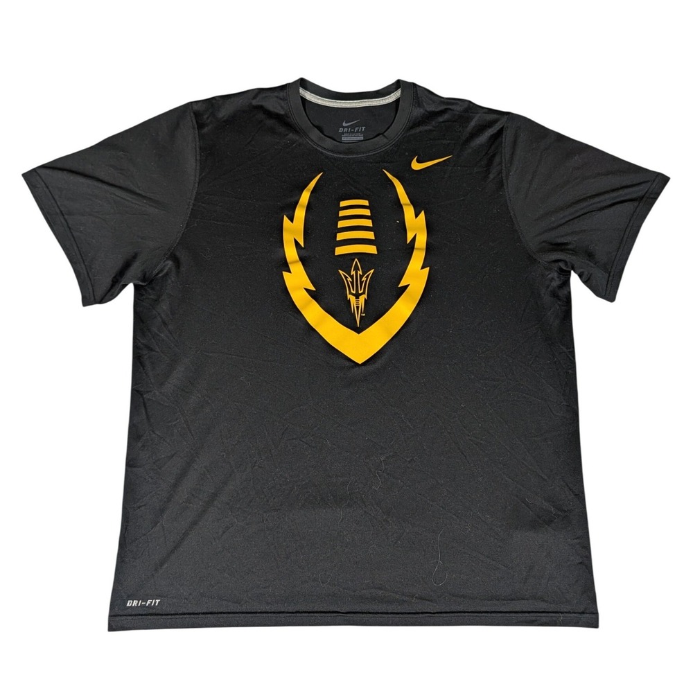 Nike Dri-FIT Arizona State Sun Devils Football Graphic T-Shirt Black Mens XL